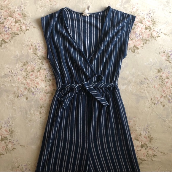 Tilly's Pants - —SOLD— Striped Tie Jumpsuit